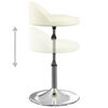 vidaXL Esszimmerst&uuml;hle 4 Stk. Drehbar Creme Kunstleder