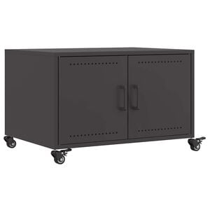 vidaXL Couchtisch Schwarz 68x50x43,5 cm Stahl