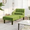 vidaXL Chaiselongue mit Nackenrolle Hellgr&uuml;n Samt