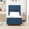 vidaXL Bettgestell mit Kopfteil Blau 100 x 200 cm Stoff