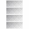 vidaXL Treppe Tritt Rechtwinklig 4 pcs Silber 50 x 20 cm Aluminium