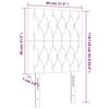 vidaXL LED Kopfteil Dunkelgr&uuml;n 80x7x118/128 cm Samt