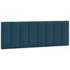 vidaXL Bettgestell mit LED ohne Matratze "Hanko" Blau 140x200 cm Samt