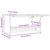 vidaXL Kleiderschrank Hochglanz-Wei&szlig; 70x32,5x35 cm Holzwerkstoff