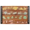 vidaXL Badregal mit Regal Mehrfarbig 80 x 50 x 23 cm Massives Altholz
