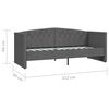 vidaXL Tagesbett mit Matratze USB Dunkelgrau Samt 90x200 cm