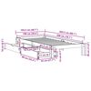 vidaXL Massivholzbett mit Schubladen 100x200 cm Kiefer