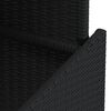 vidaXL Gartentisch Schwarz 100x55x73 cm Poly Rattan und Akazienholz