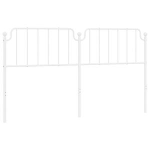 vidaXL Ersatz-Kopfteil Metall Wei&szlig; 180 cm