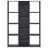 vidaXL Raumteiler/Bücherregal Grau 100x24x140 cm Holzwerkstoff
