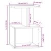 vidaXL Nachttisch Grau Sonoma 35x35x55 cm Holzwerkstoff