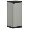 vidaXL Garten-Lagerschrank mit 1 Boden Grau und Schwarz 35x40x85 cm