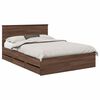 vidaXL Bettrahmen Braun Eichen-Optik 150 x 200 cm Ingenieurs Holz
