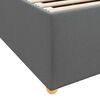 vidaXL Bettrahmen mit Matratze Dunkelgrau 160 x 200 cm Stoff