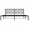 vidaXL Bettgestell mit Kopfteil Metall Schwarz 183x213 cm