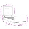 vidaXL Boxspringbett mit Kopfteil Dunkelgrau 80 x 200 cm Samt