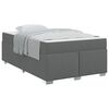 vidaXL Bettrahmen mit Matratze Dunkelgrau 120 x 190 cm Stoff