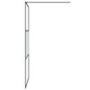 vidaXL Duschwand f&uuml;r Begehbare Dusche Schwarz 100x195 cm Halbmatt ESG