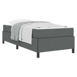vidaXL Boxspringbett Dunkelgrau 80 x 200 cm Stoff