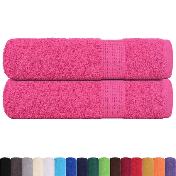 vidaXL Duscht&uuml;cher FROGN 2 Stk. Rosa 70x140 cm 360 g/qm