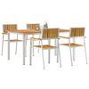 vidaXL Outdoortisch-Set 5 pcs Braun Massivholz Akazie