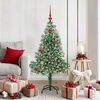 vidaXL K&uuml;nstlicher Weihnachtsbaum beschneit mit LED Licht 150 cm