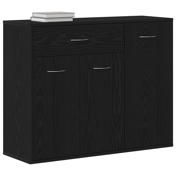 vidaXL Sideboard Schwarze Eiche 88x30x70 cm Holzwerkstoff