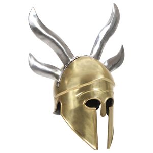 vidaXL Griechischer Krieger-Helm Antik Replik f&uuml;r LARP Messing Stahl