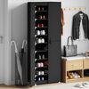 vidaXL Schuhschrank Schwarz 60x30x166 cm Stoff