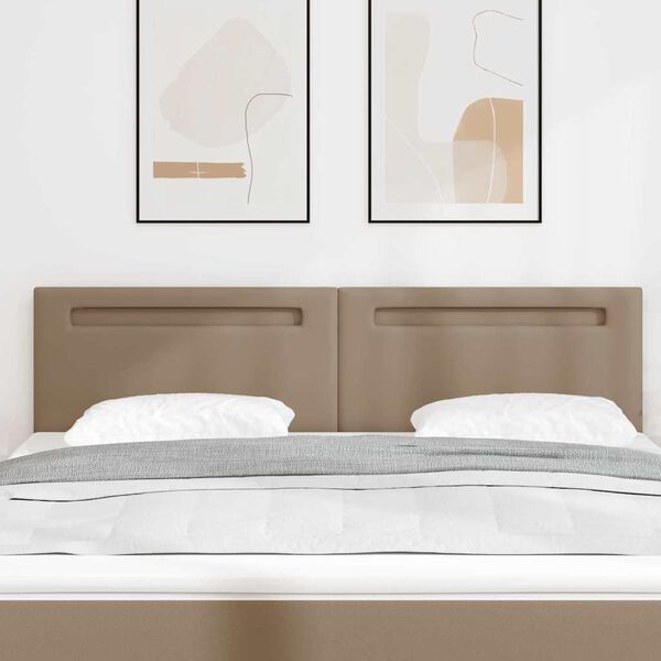 vidaXL LED Kopfteil Cappuccino 180 cm Kunstleder