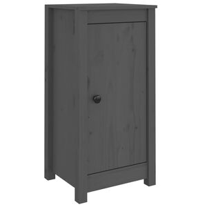 vidaXL Sideboards 2 Stk. Grau 39x35x80 cm Massivholz Kiefer