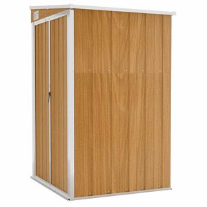 vidaXL Anbauschuppen Braun 118x100x178 cm Verzinkter Stahl