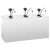 vidaXL Saucen-Spender Edelstahl 3 x 3,5 L