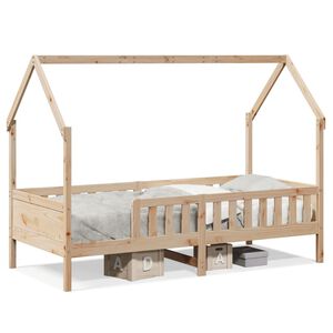 vidaXL Kinderbett 90x200 cm Massivholz Kiefer