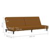 vidaXL Schlafsofa 2-Sitzer Braun Samt