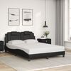 vidaXL Bettgestell "Viana" mit LED ohne Matratze Schwarz 120x200 cm