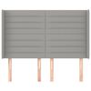 vidaXL Kopfteil mit Ohren Hellgrau 147x16x118/128 cm Stoff