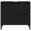 vidaXL Badezimmerschrank mit T&uuml;r Schwarz Eichen-Optik 65 x 33 x 60 cm