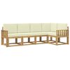 vidaXL Outdoor-Sofagarnitur 5 stk. Wei&szlig; und Creme