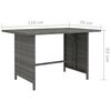 vidaXL 8-tlg. Garten-Lounge-Set mit Kissen Poly Rattan Grau