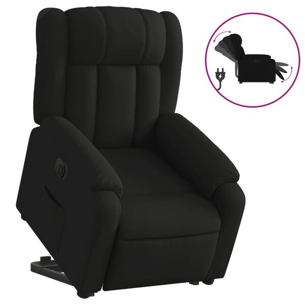 vidaXL Relaxsessel mit Aufstehhilfe Elektrisch Schwarz Stoff