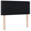 vidaXL Boxspringbett mit Matratze Schwarz 80x220 cm Samt