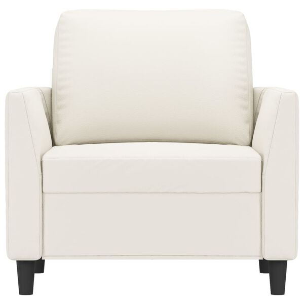 vidaXL Sessel Creme 60 cm Kunstleder