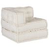vidaXL Modulares Sofaelement Creme 70x70x54 cm Stoff
