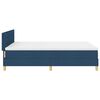 vidaXL Boxspringbett mit Matratze mit Matratze Blau 140 x 190 cm Stoff