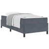 vidaXL Bettrahmen mit Matratze Dunkelgrau 90 x 190 cm Stoff