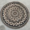 Dutch Lifestyle Teppich Jaipur Classic 200 cm Rund Beige und Schwarz