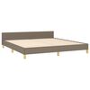 vidaXL Bettgestell mit Kopfteil Taupe 180x200 cm Stoff