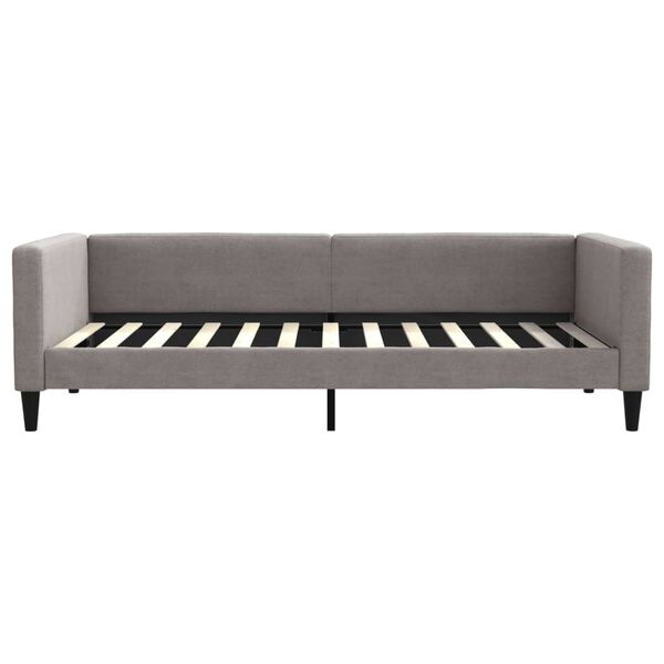 vidaXL Tagesbett mit Matratze Taupe 100x200 cm Stoff