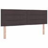 vidaXL Boxspringbett mit Matratze Dunkelbraun 140 x 200 cm Stoff